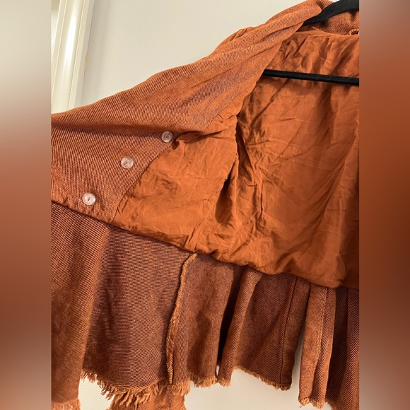 16. Free People Throwback Corduroy Military Lace Bell Sleeve Jacket Blazer - Picture 10 of 16